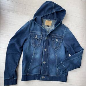 True Religion Jacket Hooded Denim Jacket Men’s SZ M